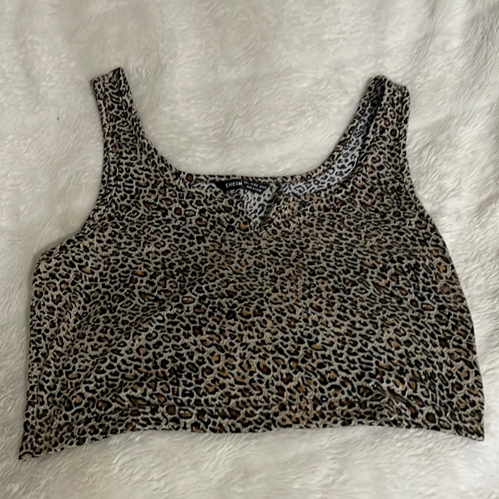 Leopard Print V Crop Top